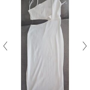 Elegant White One-Shoulder Dress